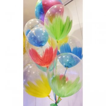 Кулька наповнена гелієм прозора браш